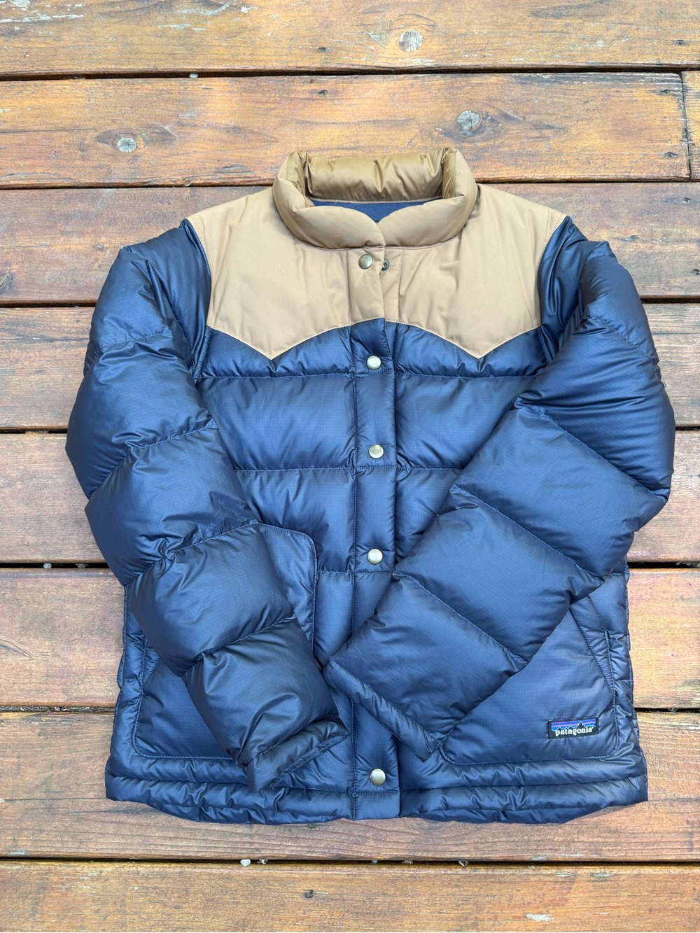 Patagonia Bivy Jacket Smolder Blue / Tan